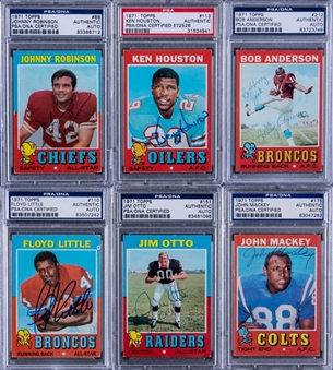 1971 Topps Football Signed Cards Graded Collection (27 Different) Including Hall of Famers 